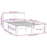 vidaXL Cadre de lit sans matelas bois de pin massif 120x200 cm