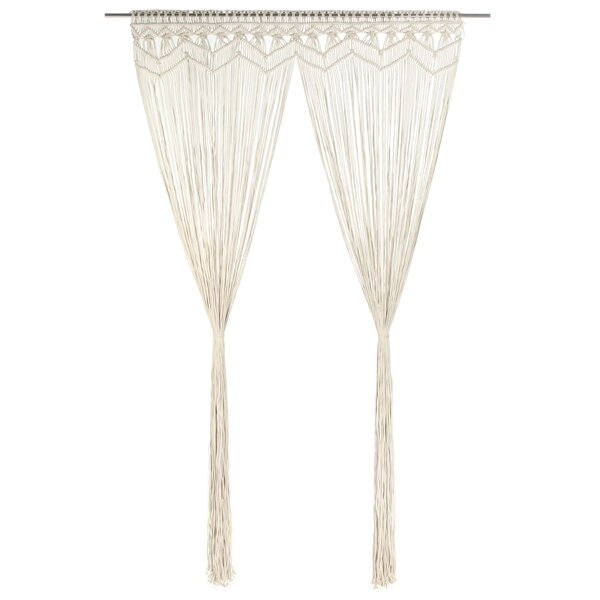 vidaXL Rideau en macramé 140x240 cm Coton