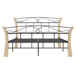 vidaXL Cadre de lit sans matelas noir métal 120x200 cm