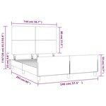 vidaXL Cadre de lit sans matelas gris 140x200 cm similicuir