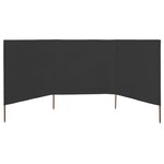 vidaXL Paravent 3 panneaux Tissu 400 x 120 Anthracite