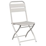 vidaXL Chaises de jardin pliantes 2 Pièces Beiges 42x52x82 cm Acier enduit de poudre