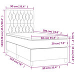 vidaXL Sommier à lattes de lit et matelas et LED Bleu foncé 90x190 cm