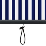 vidaXL Store roulant d'extérieur 140x250 cm Bleu et blanc