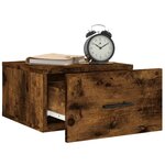 vidaXL Tables de chevet murales 2 Pièces chêne fumé 35x35x20 cm