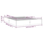 vidaXL Cadre de lit sans matelas blanc bois massif 135x190 cm