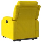 vidaXL Fauteuil de massage inclinable Jaune Velours