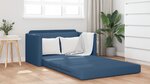 vidaXL Canapé Lit Sol 2-en-1 Bleu 124x71x78 cm Tissu