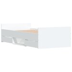 vidaXL Cadre de lit avec tête de lit/pied de lit blanc 90x200 cm