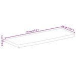 vidaXL Dessus de table à bord vivant 70x40x2 5 cm bois massif manguier