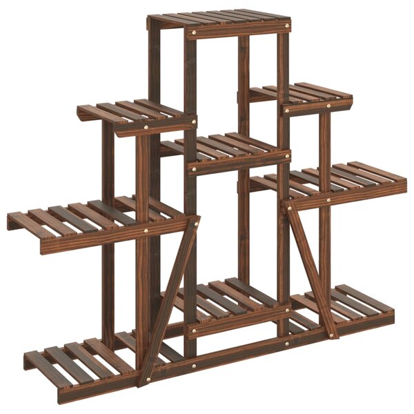 vidaXL Support à fleurs 110x25x96 cm bois massif de sapin
