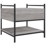 vidaXL Table basse sonoma gris 50x50x50 cm bois d'ingénierie