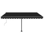 vidaXL Auvent automatique sur pied 450x300 cm Anthracite