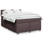vidaXL Sommier à lattes de lit avec matelas Marron foncé 140x190 cm