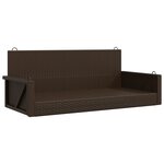 vidaXL Balancelle marron 119x56x48 cm résine tressée