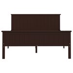 vidaXL Cadre de lit sans matelas marron foncé pin massif 160x200 cm