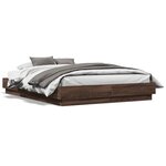 vidaXL Cadre de lit sans matelas chêne marron 120x190 cm