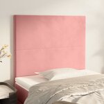 vidaXL Têtes de lit 2 Pièces Rose 80x5x78/88 cm Velours