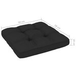 vidaXL Pouf palette de jardin marron miel bois de pin imprégné