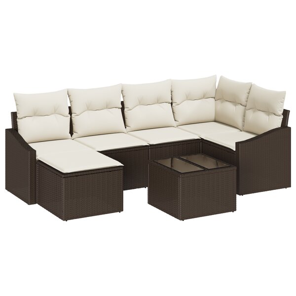 vidaXL Ensemble de canapé de jardin 6 pièces avec coussins gris en rotin synthétique