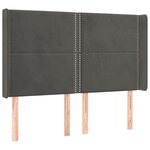 vidaXL Sommier à lattes de lit matelas et LED Gris foncé 140x190 cm
