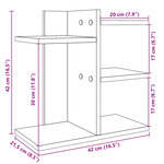 Organisateur armoire de bureau 42 x 21 5 x 42 cm bois d'ingénierie Black 02_0043563