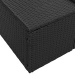 vidaXL Canapé de jardin 2 places avec coussins Noir Rotin Synthétique