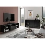 FMD Meuble TV 153 5x31 7x52 cm noir