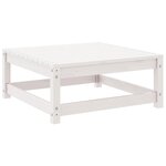 vidaXL Salon de jardin 3 Pièces Blanc Bois de pin massif