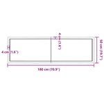 vidaXL Dessus de table bois massif traité bordure assortie