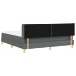 vidaXL Lit à ressorts avec matelas gris foncé 180x200 cm en tissu