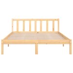 vidaXL Cadre de lit sans matelas bois massif 140x190 cm