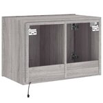 vidaXL Meuble TV mural avec lumières LED sonoma gris 60x35x41 cm