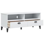 vidaXL Meuble TV VIKEN blanc bois d'ingénierie