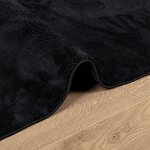 vidaXL Tapis OVIEDO à poils courts noir 160x160 cm