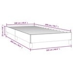 vidaXL Cadre de lit Noir 100x200 cm Tissu