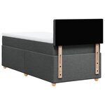 vidaXL Sommier à lattes de lit avec matelas Gris foncé 100x200cm Tissu