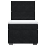 vidaXL Sommier à lattes de lit avec matelas Noir 90x190 cm Velours