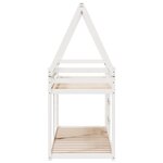 vidaXL Lit superposé avec toit blanc 75x190 cm bois massif de pin