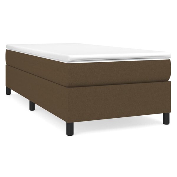 vidaXL Cadre de lit sans matelas marron foncé 90x190 cm tissu