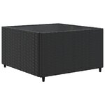 vidaXL Salon de jardin 8 Pièces avec coussins noir résine tressée