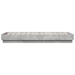 vidaXL Cadre de lit gris béton 90x190 cm bois d'ingénierie