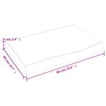 vidaXL Étagère murale 60x40x(2-6) cm bois de chêne massif non traité