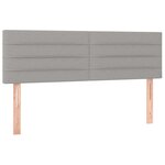vidaXL Sommier à lattes de lit et matelas et LED Gris clair 140x190 cm