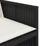 vidaXL Ensemble à manger de jardin 11 Pièces coussins noir résine tressée