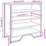 vidaXL Armoire à chaussures noir 80x38x78 cm bois d'ingénierie