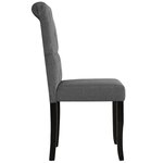 vidaXL Chaises à manger lot de 2 gris foncé tissu