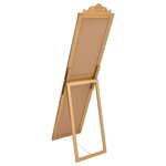 vidaXL Miroir sur pied Doré 50x200 cm