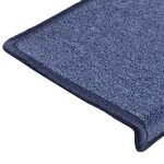 vidaXL Tapis d'escalier 15 Pièces 65x21x4 cm Bleu