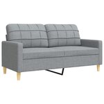 vidaXL Ensemble de canapés 3 Pièces repose-pied et coussins décoratifs